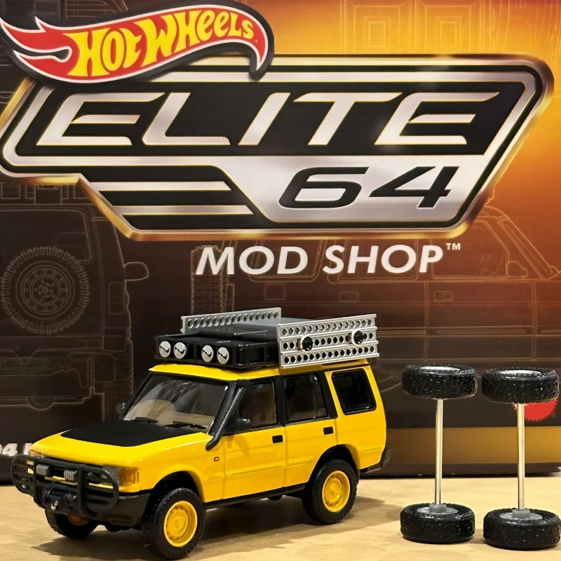 2026 New Hot Wheels Elite64 Serises 1994 Land Rover Discovery 4 Yellow Die-Cast Alloy Model Toys Car Collection Surprise Car Toy