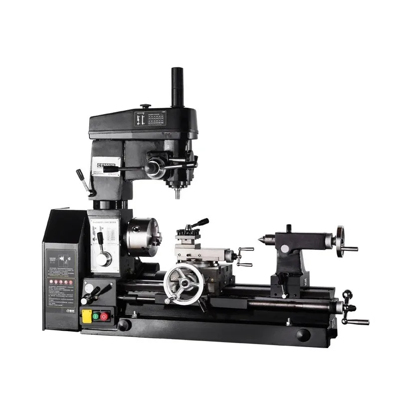 CT300 Multi-functional Combined Machine, Household Small Lathe Bench Drill for Turning Drilling Milling