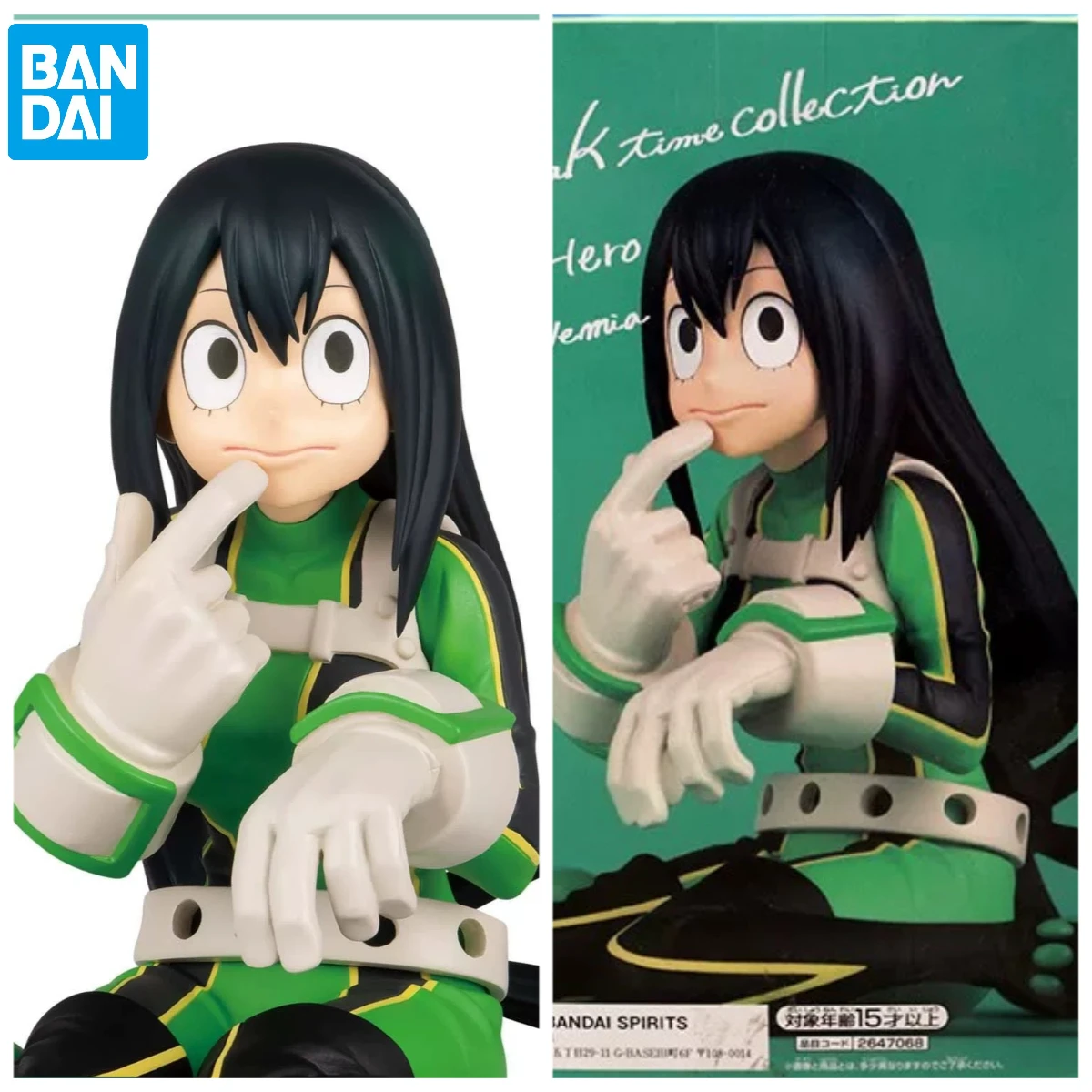 In Stock Original Bandai Anime My Hero Academia Asui Tsuyu FROPPY Breaking Time Vol.6 Model PVC Toys Action Figure Collection