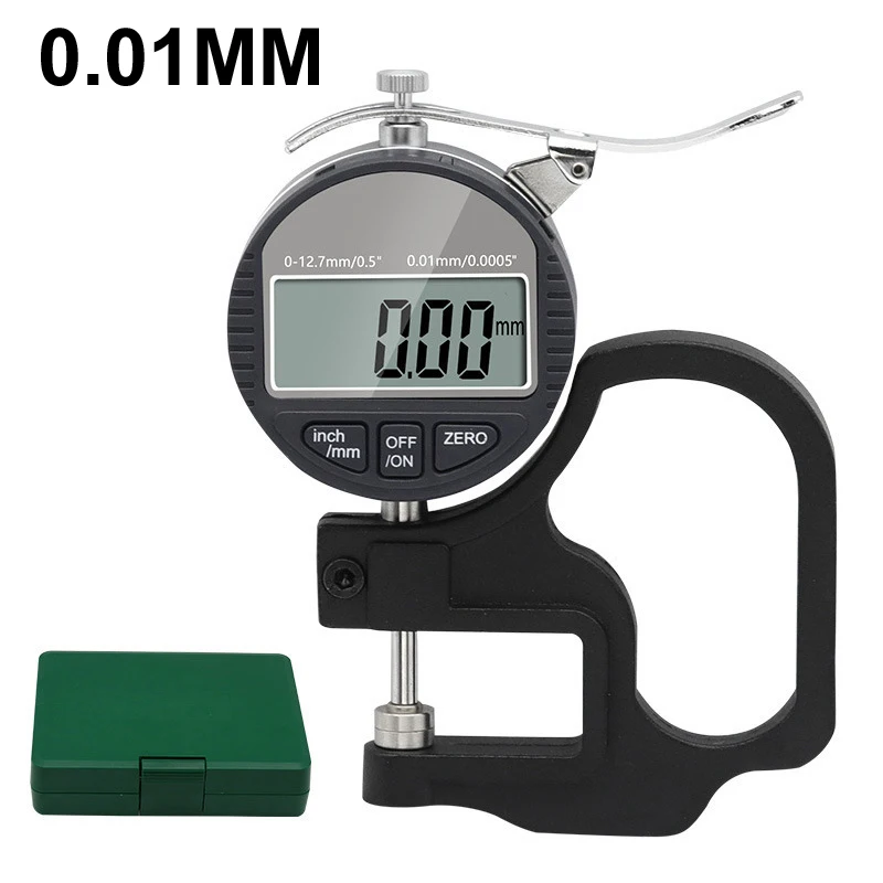 Electronic 12.7MM/0.001MM/0.01MM Digital Micrometer Thickness Gauge Width Measuring Tool Thickness Meter Measure Thickness New