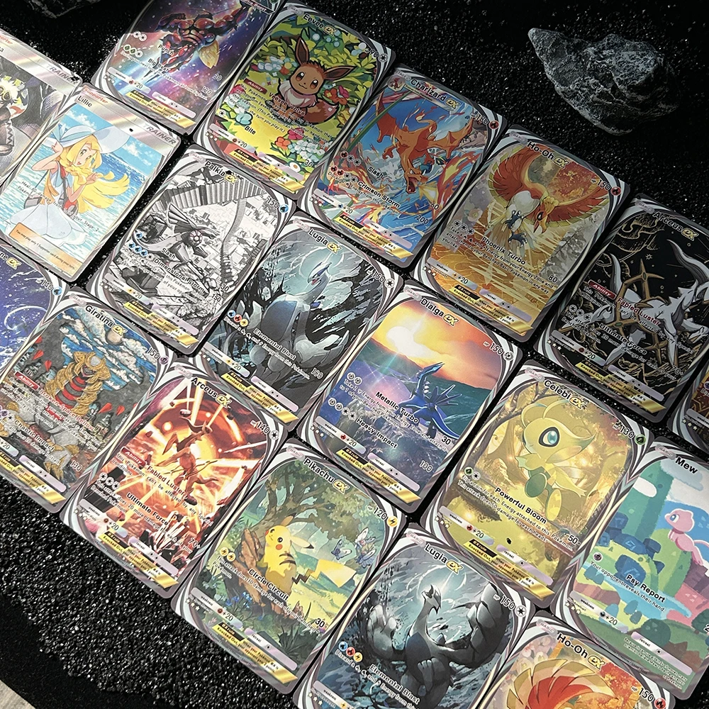 20 قطعة أنيمي PTCG جيب المشهد الحقيقي سلسلة لتقوم بها بنفسك Charizard Ex التحكم الذاتي جمع التوقيع التداول بطاقة فلاش أنيمي الكرتون هدية #1