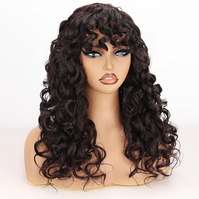 Synthetic High Heat Resistant Material African Small Curly Hair Whole Wig Suitable For Daily Cosplay Wears