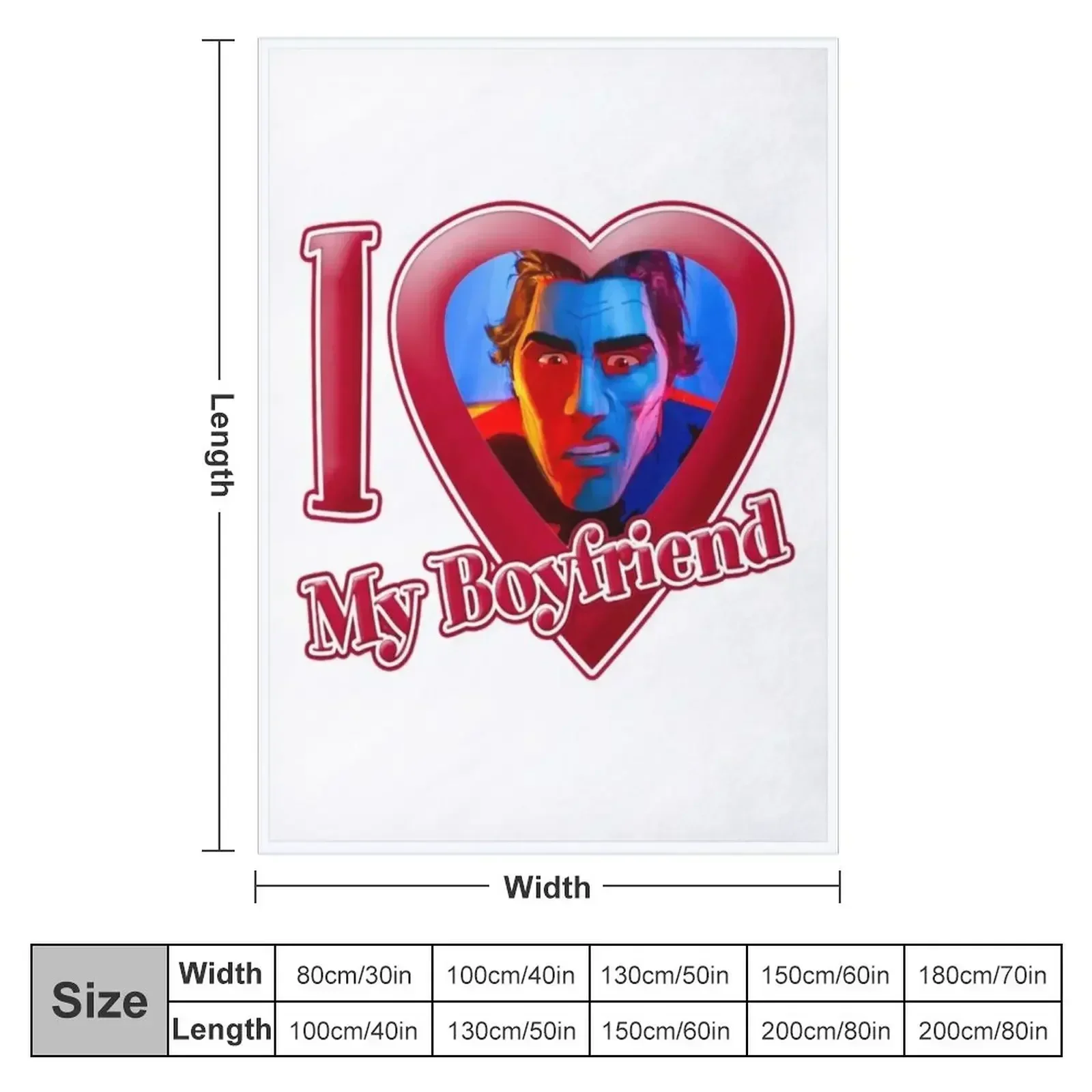 Miguel Ohara - I love my boyfriend Throw Blanket Beautifuls For Baby Decorative Sofas Furrys Blankets