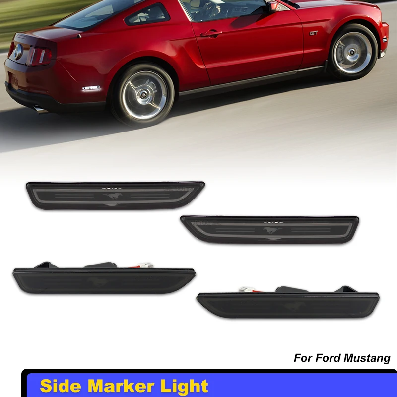 

Car LED Front / Rear Bumper Side Marker Turn Signal Lights Parking Lights For Ford Mustang 2010-2014 Fender Flare Indicator Lamp