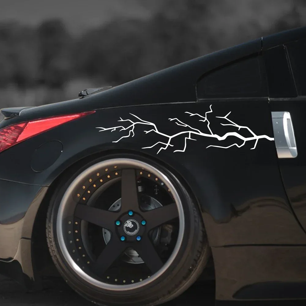 62x16cm Speed Racing Lightning Car Sticker Waterproof Vinyl Decal DIY Scooter Fuel Tank Side Body Decoration Creative Style Gi
