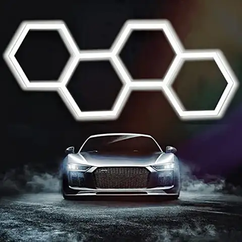 Factory Direct Sale Hexagonal 3 Grid Ceiling Detail Honeycomb LED Light for Commercial Auto Show LED Garage Work Lightall