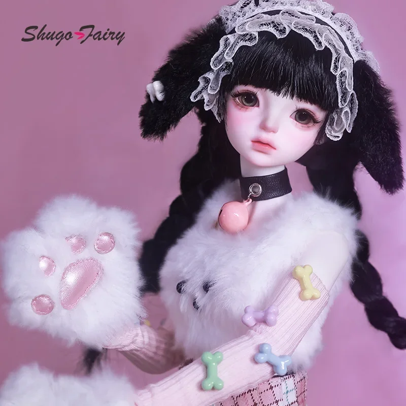 ShugaFairy Alice 1/4 Bjd Dolls Cute Paw Gloves Fashion Y2K Style Lovely Girl Jelly Color Dog Personification Ball Jointed Dolls