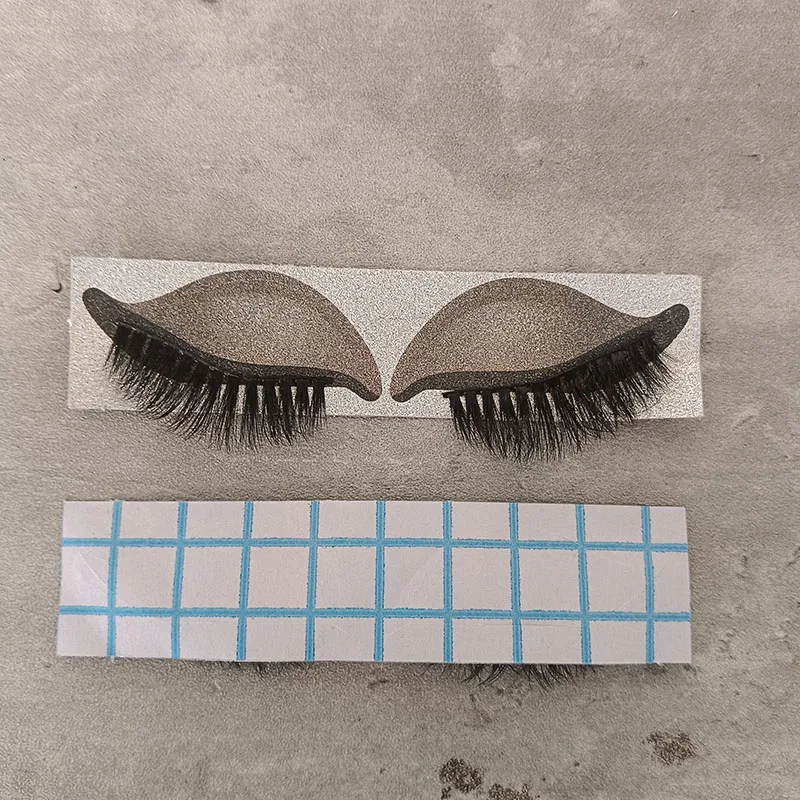 Reusable 1 Pair Lazy Eye Shadow Eyelash Patch 2-In-1 Eye Makeup Sticker With False Lashes & Shadow Waterproof Cosmetic Tools