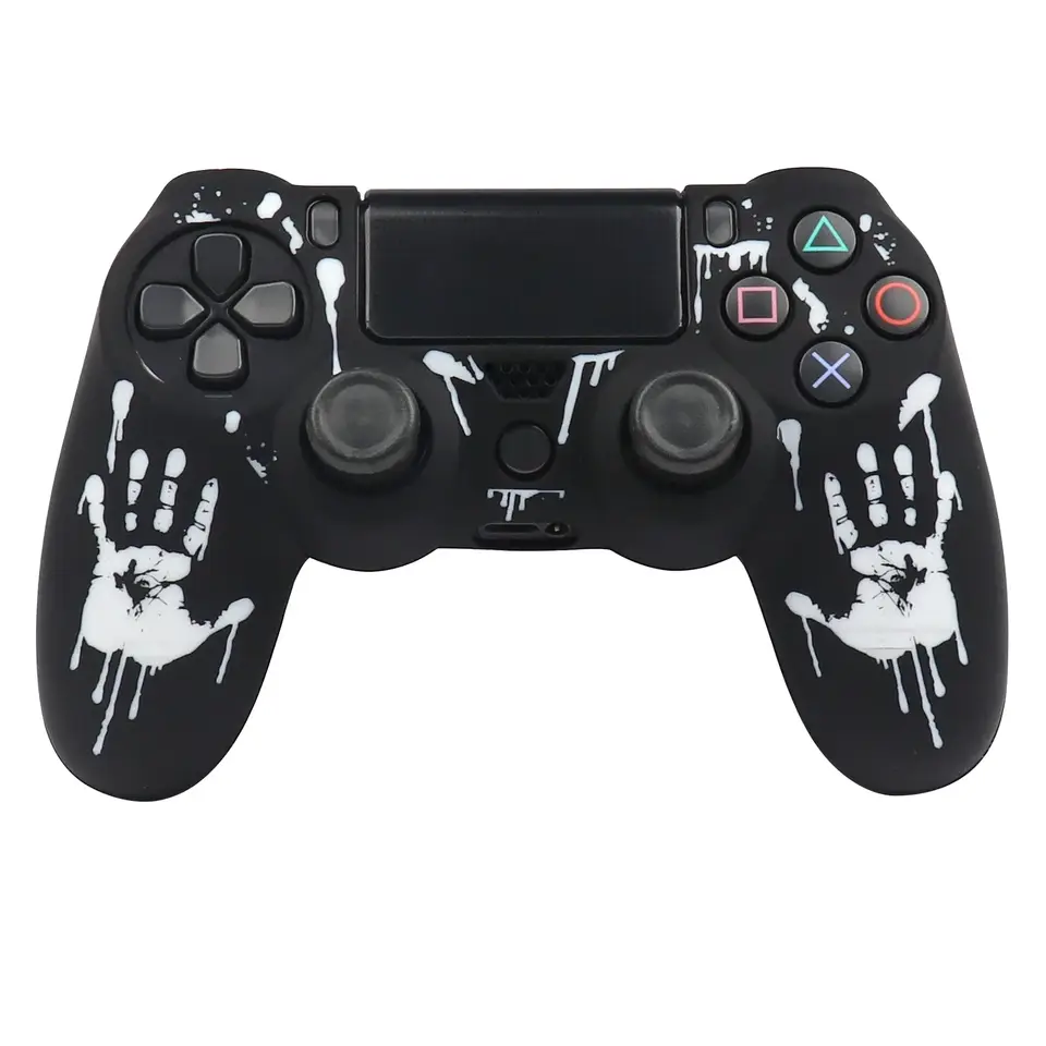 حافظة غطاء وحدة التحكم الناعمة من السيليكون لجهاز PS4، أغطية جلد التحكم، ملحقات عصا التحكم للوحة ألعاب الفيديو PlayStation 4 - 6
