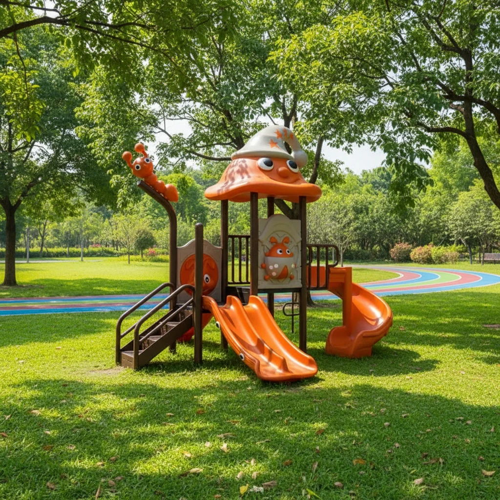 

Eco-Friendly Outdoor Amusement Equipment Kids Plastic Slide Playground Commercial Outdoor Play Station