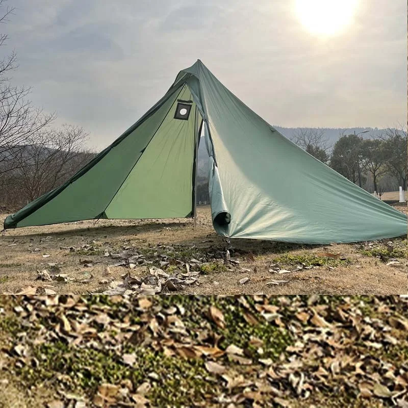Factory Direct 6 Person Outdoor Camping Tent Quick Support Tent Pyramid Tent with Stove Jack