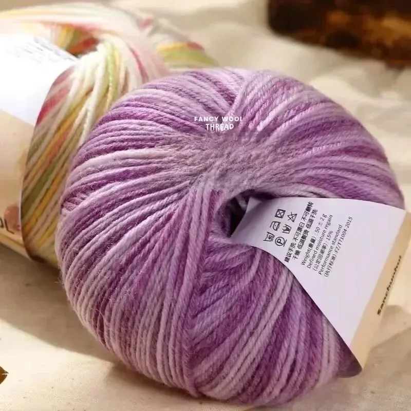 ألوان نابضة بالحياة غزل الصوف 50 جرام/لفة صديقة للطفل للحياكة اليدوية الكروشيه خلق الملابس القبعات والأوشحة جيدة لعشاق DIY #6