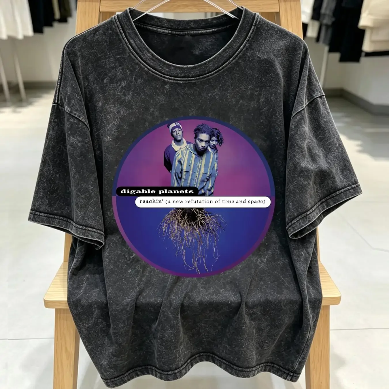 washed T Shirt Digable Planets Reachin ' A New Refutation of Time long or short sleeves vintage Washed Stretched Versatile