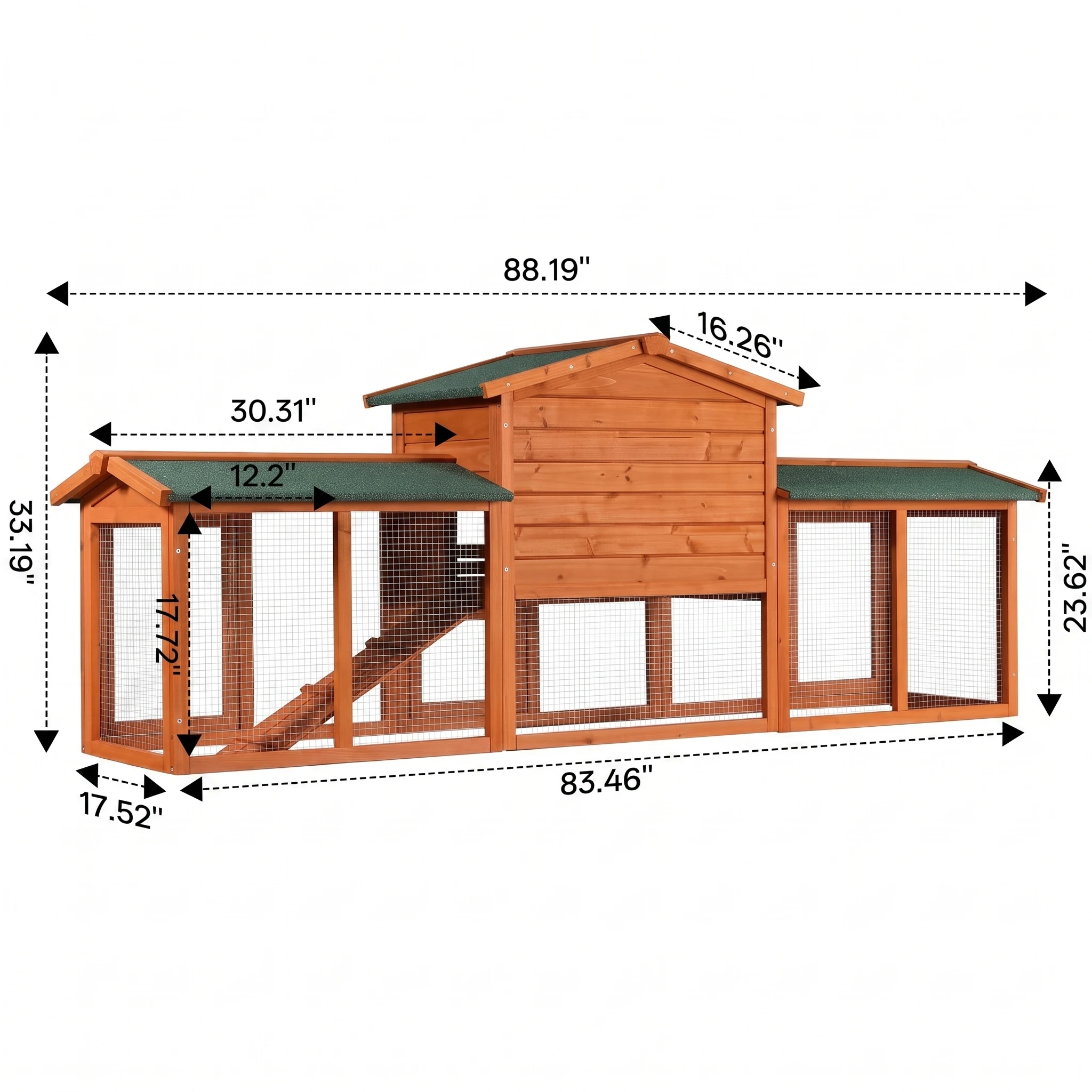 Custom Middle-Size Wooden Chicken Coop, Windproof Rabbit Cage House, Modern Outdoor Pet Enclosure for Small Animals, Backyard Farm Use