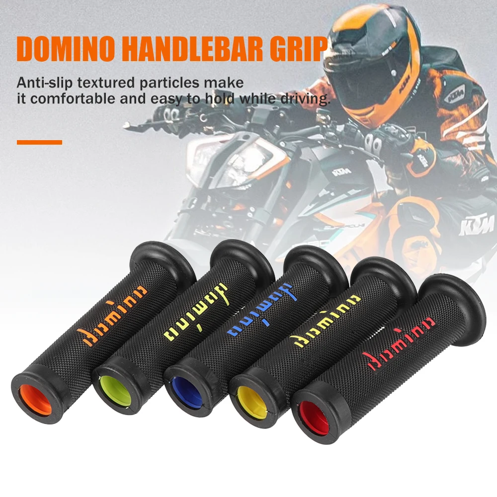 AliExpress NONE 7/8" 22 24MM Motorcycle Grips Domino Grips Rubber Handles for Scooter Dirt Pit Bike Universal Motorcycle Accessories