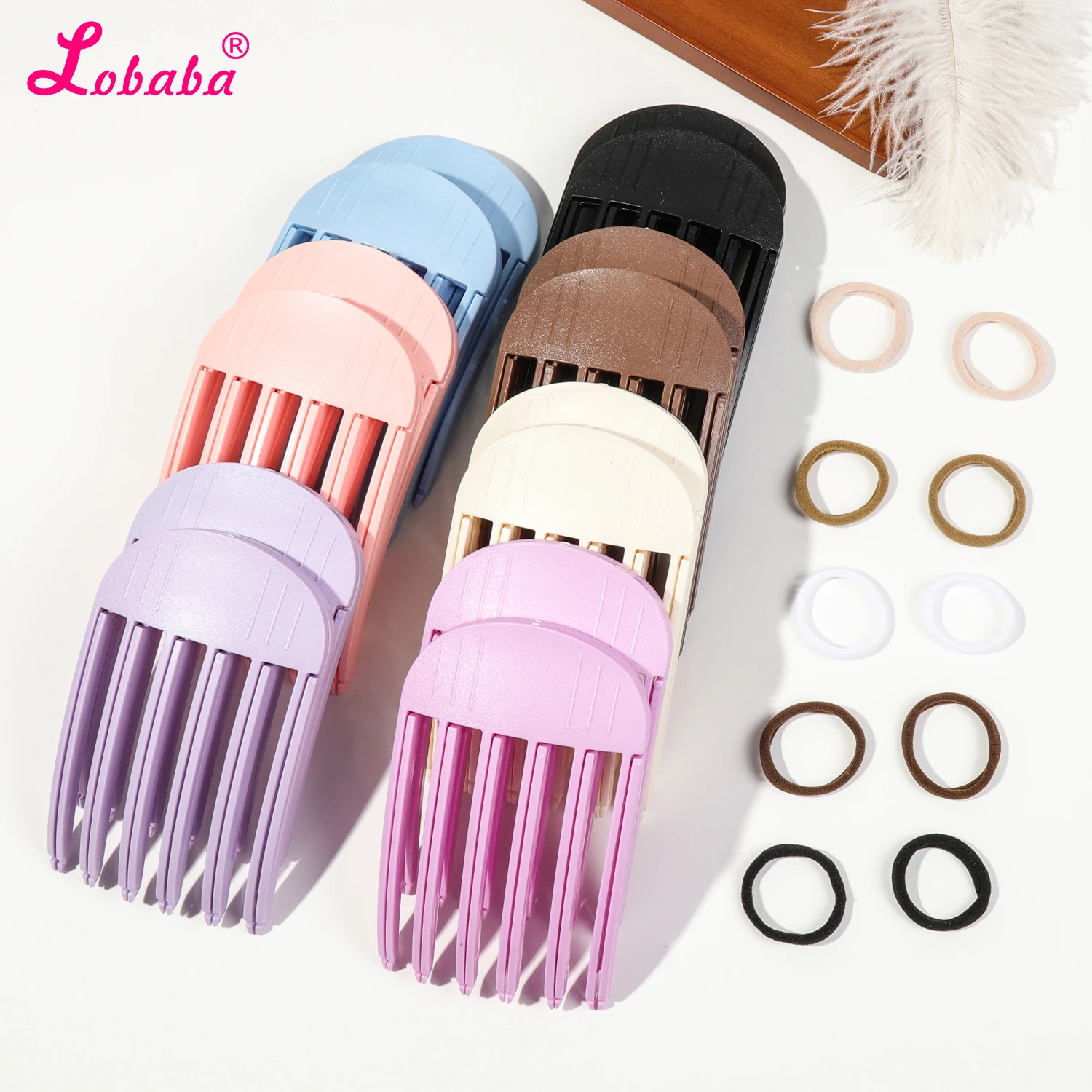 2 uds pinzas voluminizadoras para el cabello y 10 Uds. De lazos para el cabello, accesorios de estilismo para todo tipo de cabello, Clips de levantamiento de raíces sin rastro para mujeres