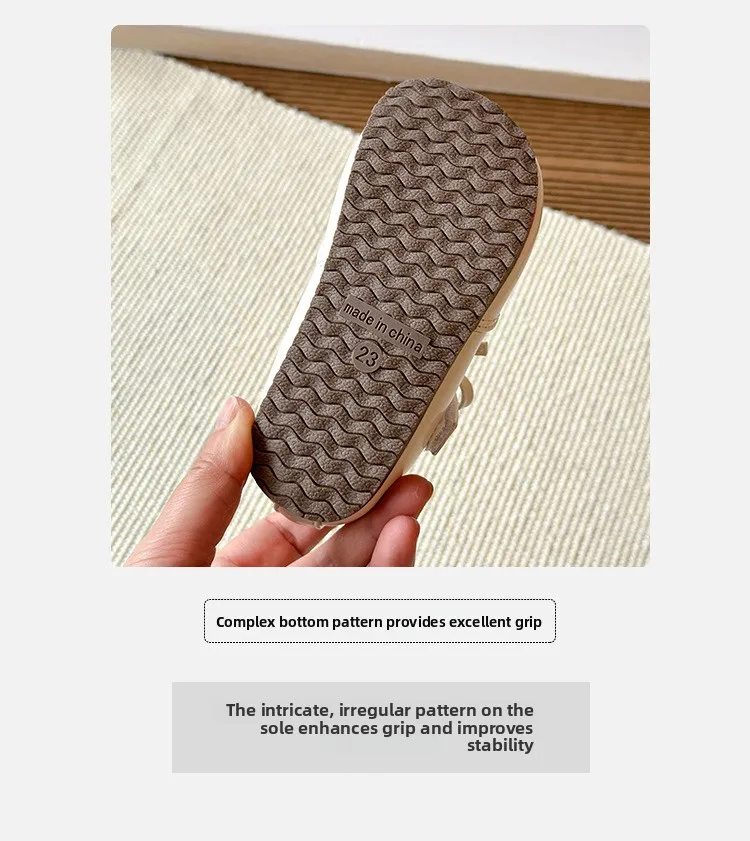 Kinder-Lederschuhe für Mädchen 2026 Frühling&Herbst Neue Mode Koreanischer Stil Weiche Schleife Rutschfeste Modische Prinzessinnen-Schuhe – Detail 6