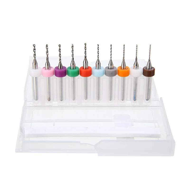 10 pièces 0.3mm à 1.2mm PCB mini foret carbure d'acier de tungstène pour carte de circuit imprimé CNC forets Machine