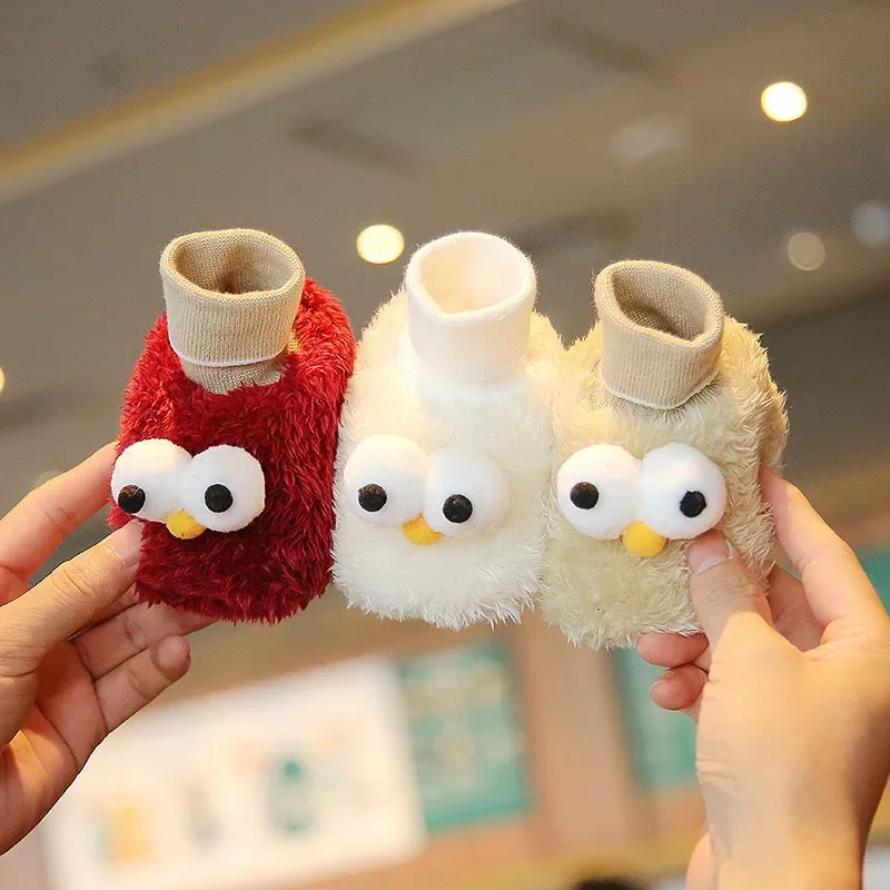 Baby Shoes For Winter Warmth Baby Thick Newborn Sleeping Cover 0-18 Months Baby Warm and Plush Shoes Cartoon floor walking shoes