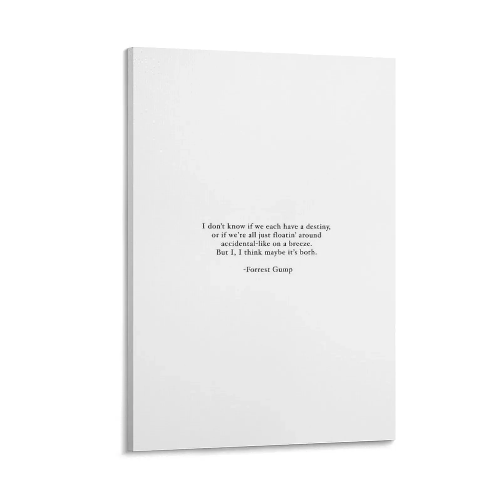

Destiny or Floating Around Forrest Gump Quote Canvas Painting room decorations pictures for wall bedrooms decor