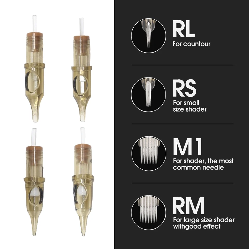 Senmei.pen картридж игл для татуажа одноразовая стерилизованная безопасная игла RS/RL/RM/M1 с мембраной для вращающихся тату-машин