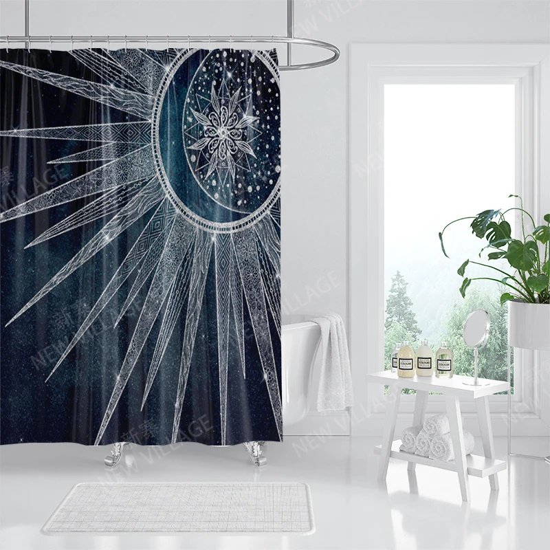 Mandala Waterproof fabric shower curtains Bathroom curtain accessories Bath curtain 180x200cm 240*200cm boho decoration vintage