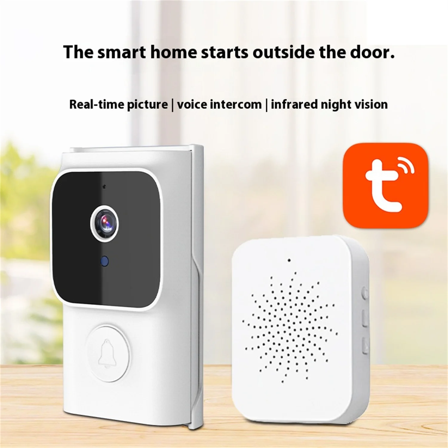 

Video intelligent visual doorbell, mobile phone remote voice intercom, high-definition night vision infrared doorbell
