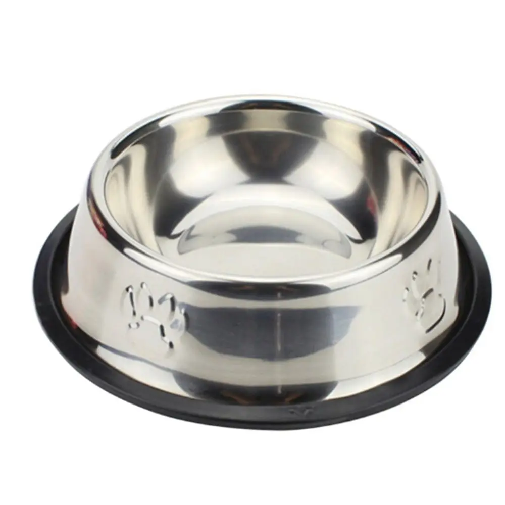 Anti Slip Dog Bowl Stainless Steel Food Holder Simple Fall Prevention Pets Accessories Puppy Water Dish Cat Feeding Tool