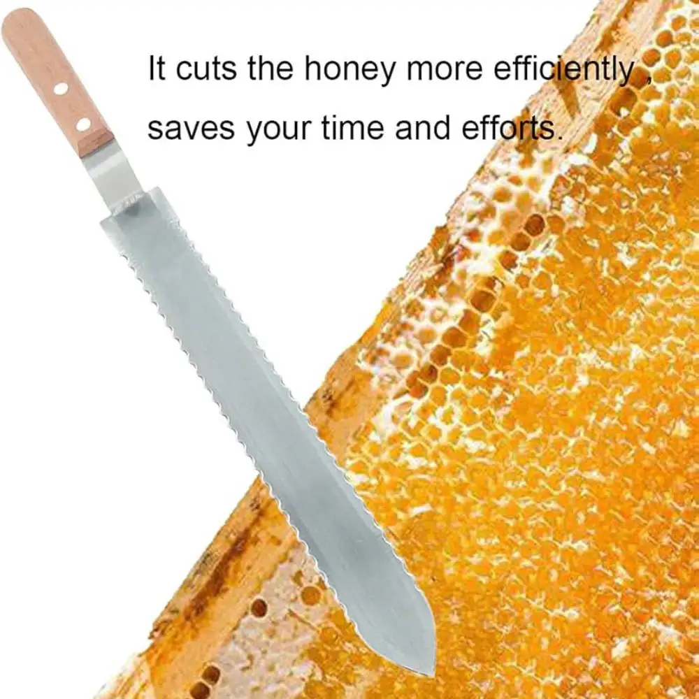 Stainless Steel Uncapping Knife Double Serrated Uncapping Knife Beekeeping Supplies