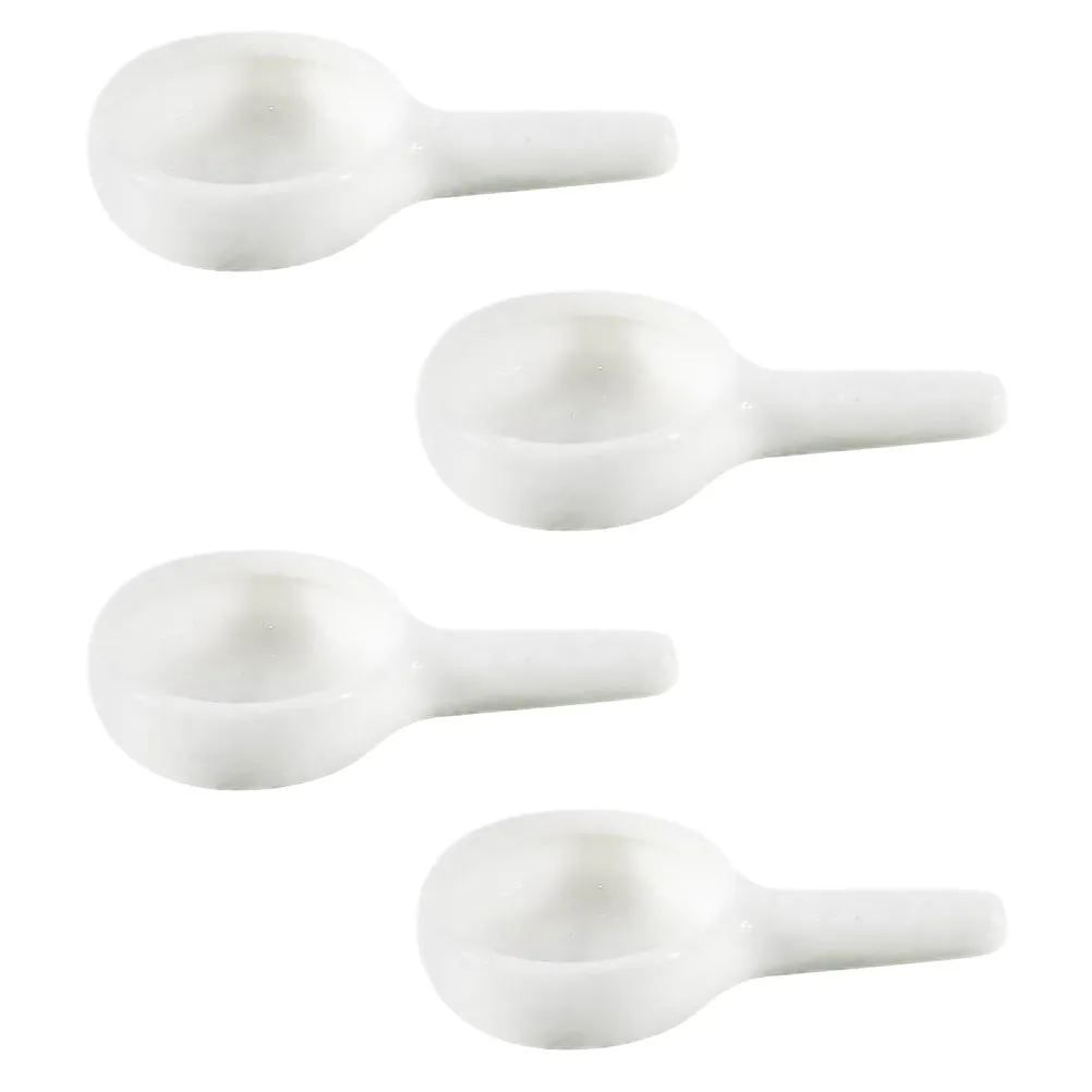 

4Pcs Ceramic Spoon Trays Exquisite Craftsmanship Heat Resistant Holder Aromatherapy Tea Light Wax Warmer for Home