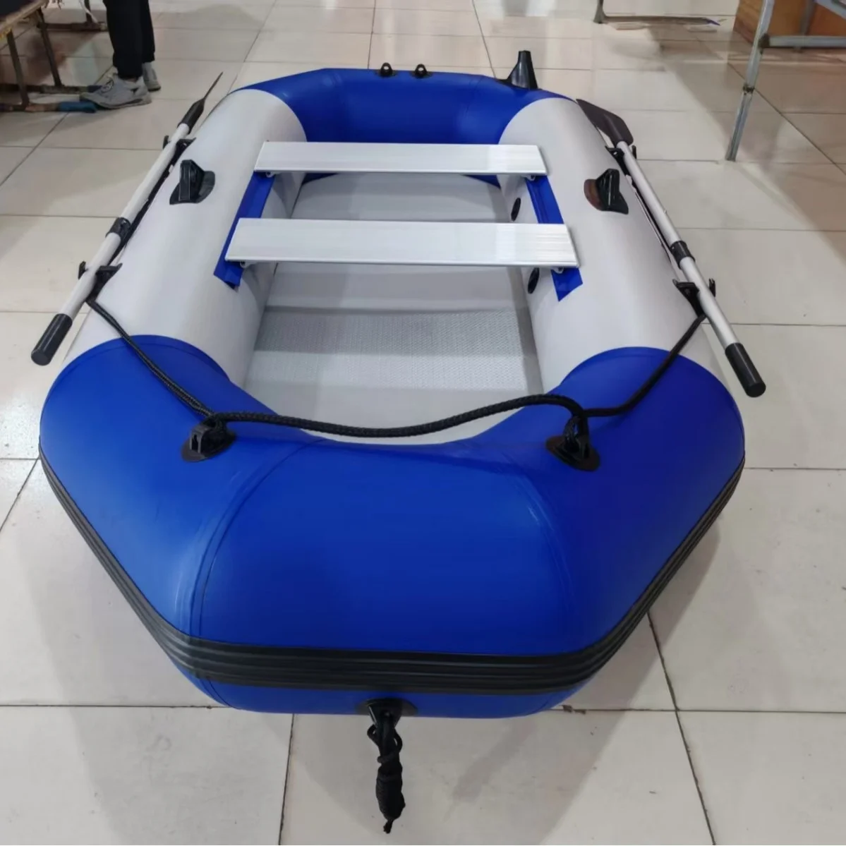 2M  Rubber boat kayak inflatable fishing boat rescue assault boat hard bottom wear-resistant leisure road Asian air cushion