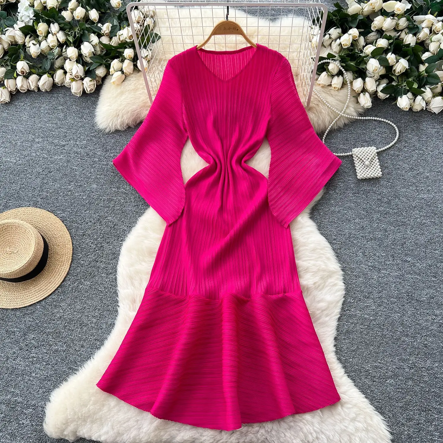 

Long Dress Women Denim Dresses Party Night Vestidos V Neck Full Sleeve Elegant Splice Y2k Streetwear Sexy Work Summer 2025