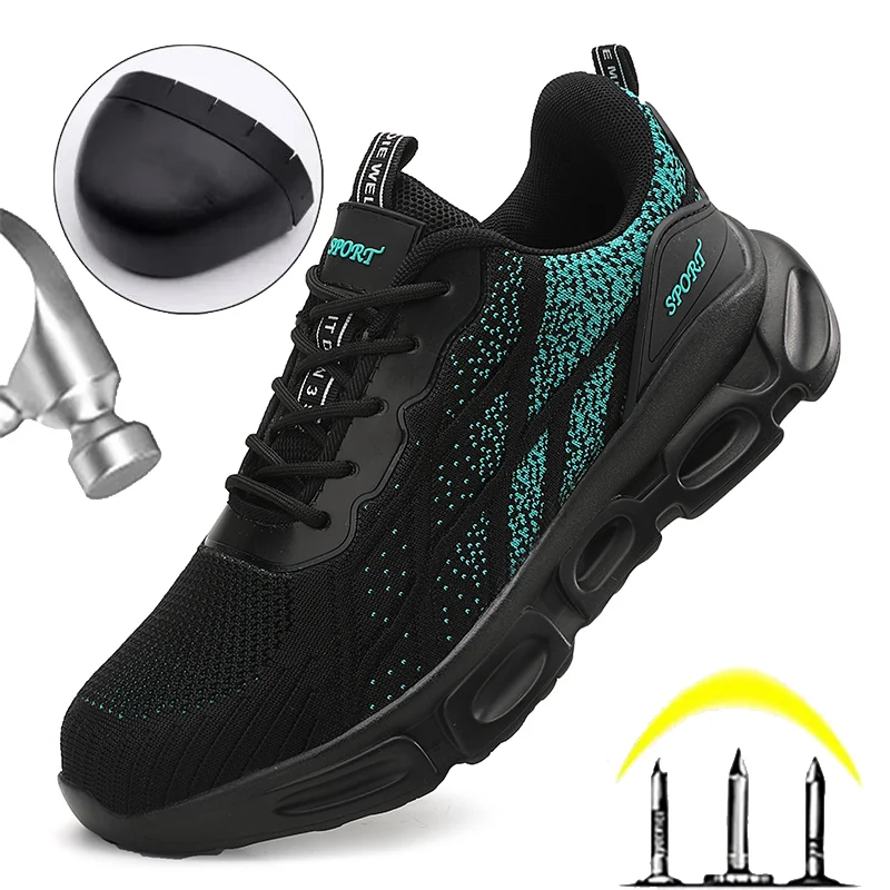 

Puncture-Proof Safety Shoes Men Steel Toe Shoes Security Protective Shoes ventilateSports Shoes Fashion Work Boots