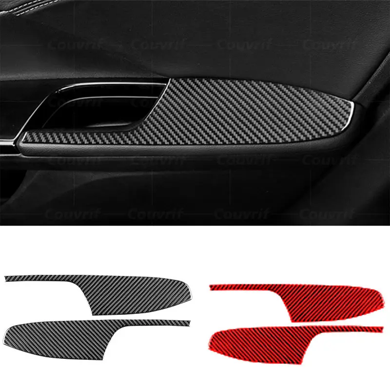 

Interior Carbon Fiber Cover Door Armrest Panel Decorative Sticker Decal Cover Trim For Honda Accord CR 2013-2016 Car Accessories