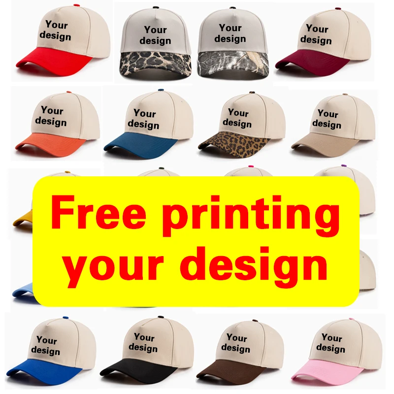 Custom Cap Print With Logo Personalized Customization Design Adult Men Hole Sunshade Truck Driver Baseball Competition Event Hat