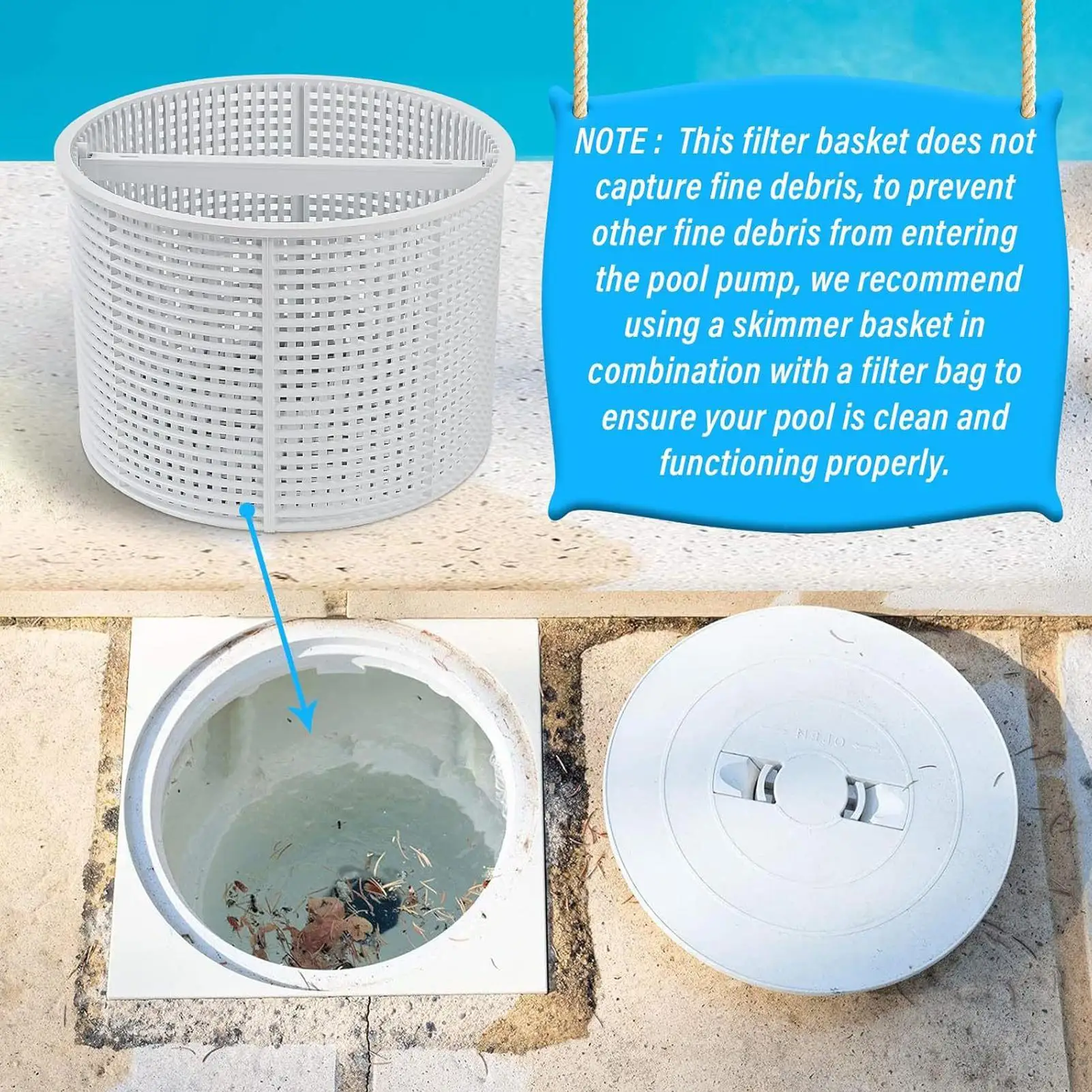 

Swimming Pool Skimmer Basket For Hayward SP-1082 Baskets Ground Pool Skimmer Basket Swimming Pool Cleaning Tool Non-Floating