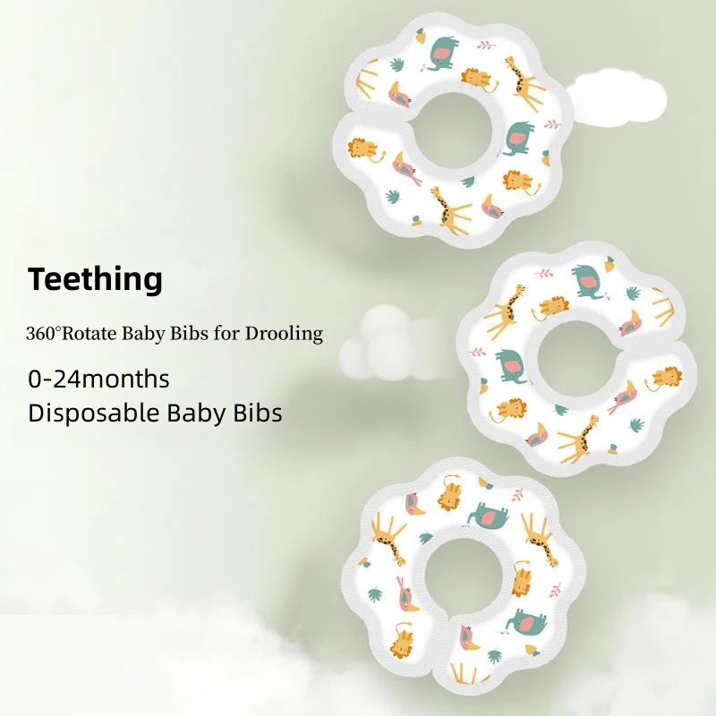 20 Set  360°Rotate Baby Bibs for DroolingTeething 0-24months Disposable Baby Super Soft & Absorbent Baby Bibs For Boys And Girls