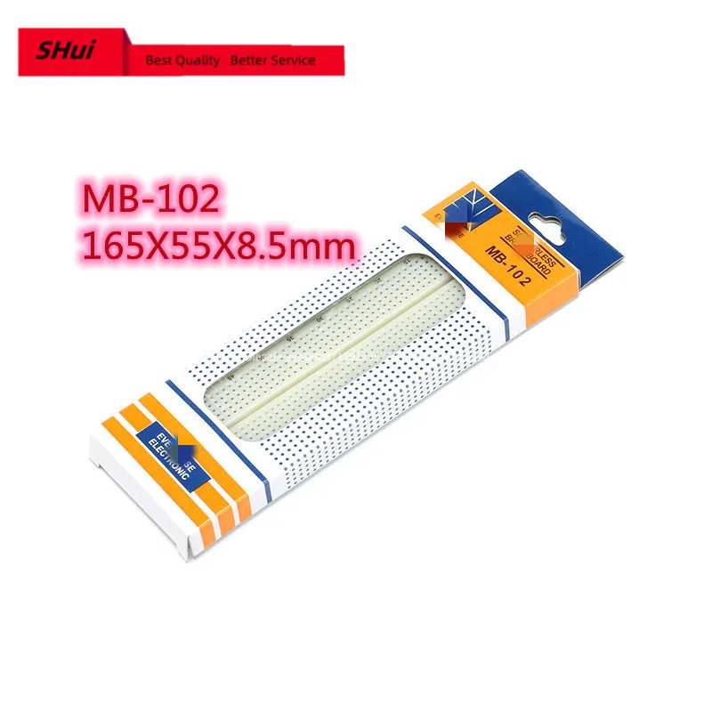 Solderless Prototype Experiment Test DIY Breadboard MB-102 830 Point Tie-points 165X55X8.5mm for Arduino Electronic Kit