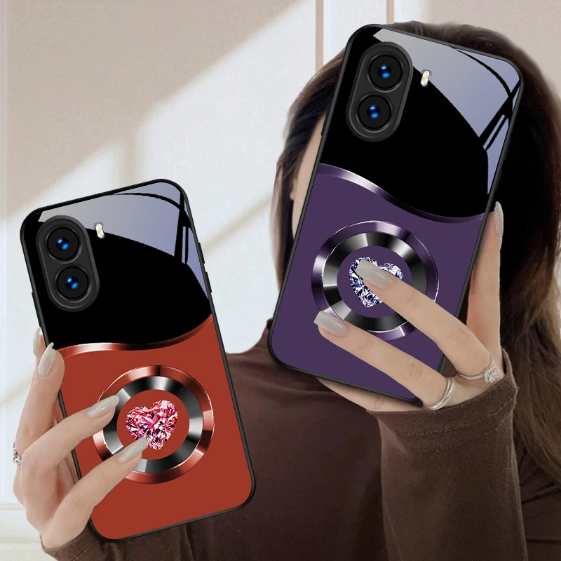 Black Gold Heart Pattern For Redmi Poco X7 X6 X5 X4 X3 GT M7 M6 M5 M5s M4 M3 Pro 5G F7 F6 F5 F4 F3 C65 C75 C61 Glass Phone Case