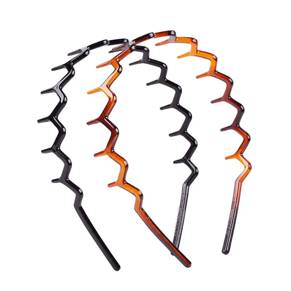 New Headband Hair Comb Zigzag Band Notched Headband Woman Man Girl