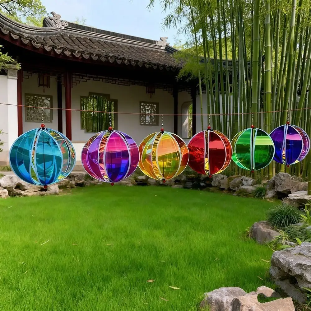 Luminous Film Hot Air Balloon Wind Spinner Bright Film Fantasy Style Luminous Windmill Dazzling Wind Colorful Design
