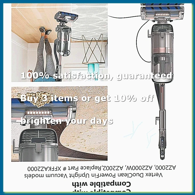 Replacement Filters for DuoClean PowerFin Upright Vacuum AZ2000,AZ2000W,AZ2002,Part XFFKAZ2000,XHFAZ2000
