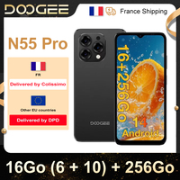 Doogee-smartphone N55 Pro, 6.56 inches, 90Hz, IPS, 6 GB of RAM, 256 Go, battery 5150mAh, Android 14, rerecognition unlock