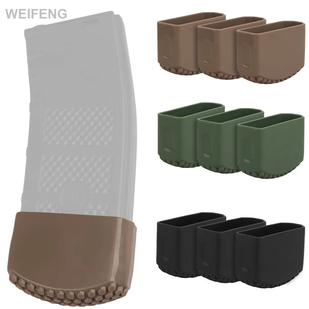 タクティカルm4ar15クイックプルホルスター、マガジングリップ、ラバーパッド、ライフル、エクステンションベース、シューティング、ハンティングアクセサリー、3個