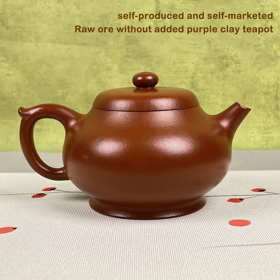 Yixing handmade purple clay teapot, made from raw ore without additives, is a Chinese-style Elegant Tea Maker for Home, Office