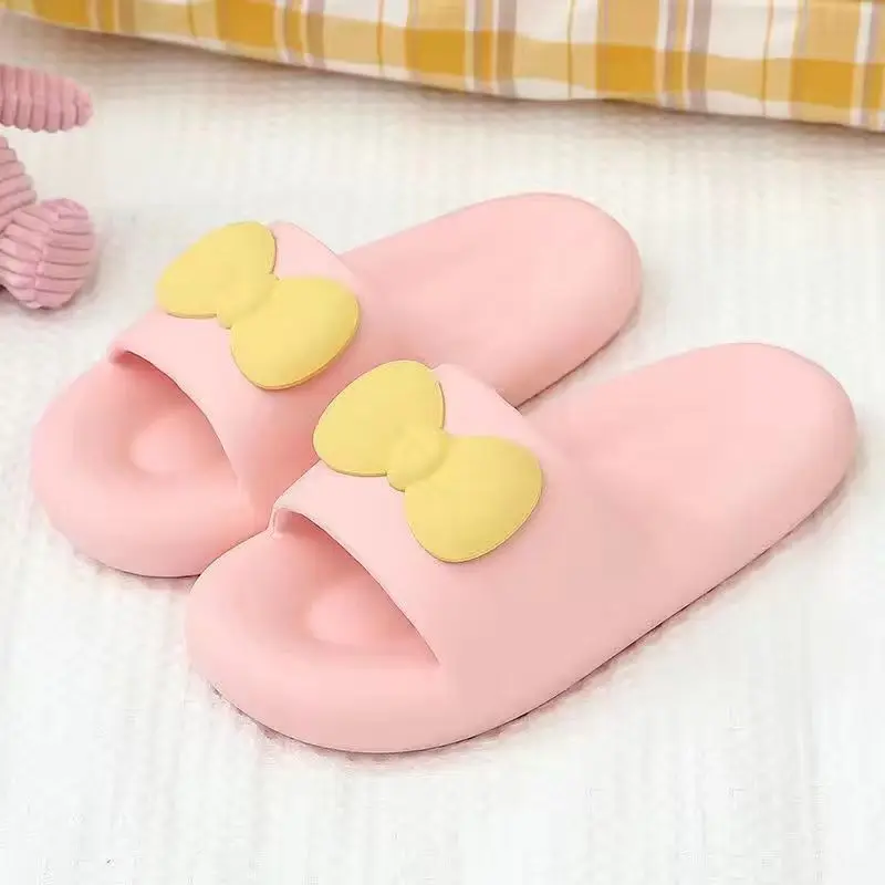 New Disney Kawaii Summer Slippers Home Indoor Home Bathroom Soft Sole Non-Slip Cute Cartoon Anime Mickey Couple Sandals Slippers