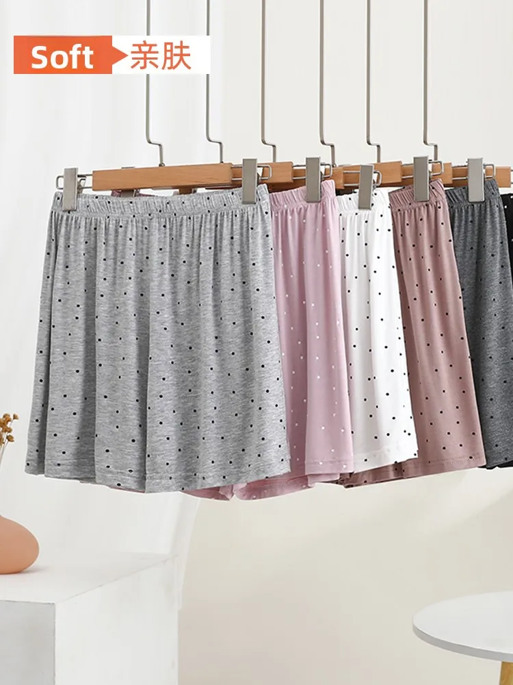 High Waist Modal Shorts Women's Summer Loose Home Sleepwear plus Size Casual Pants Five-Quarter Length Comfortable Sweatpants