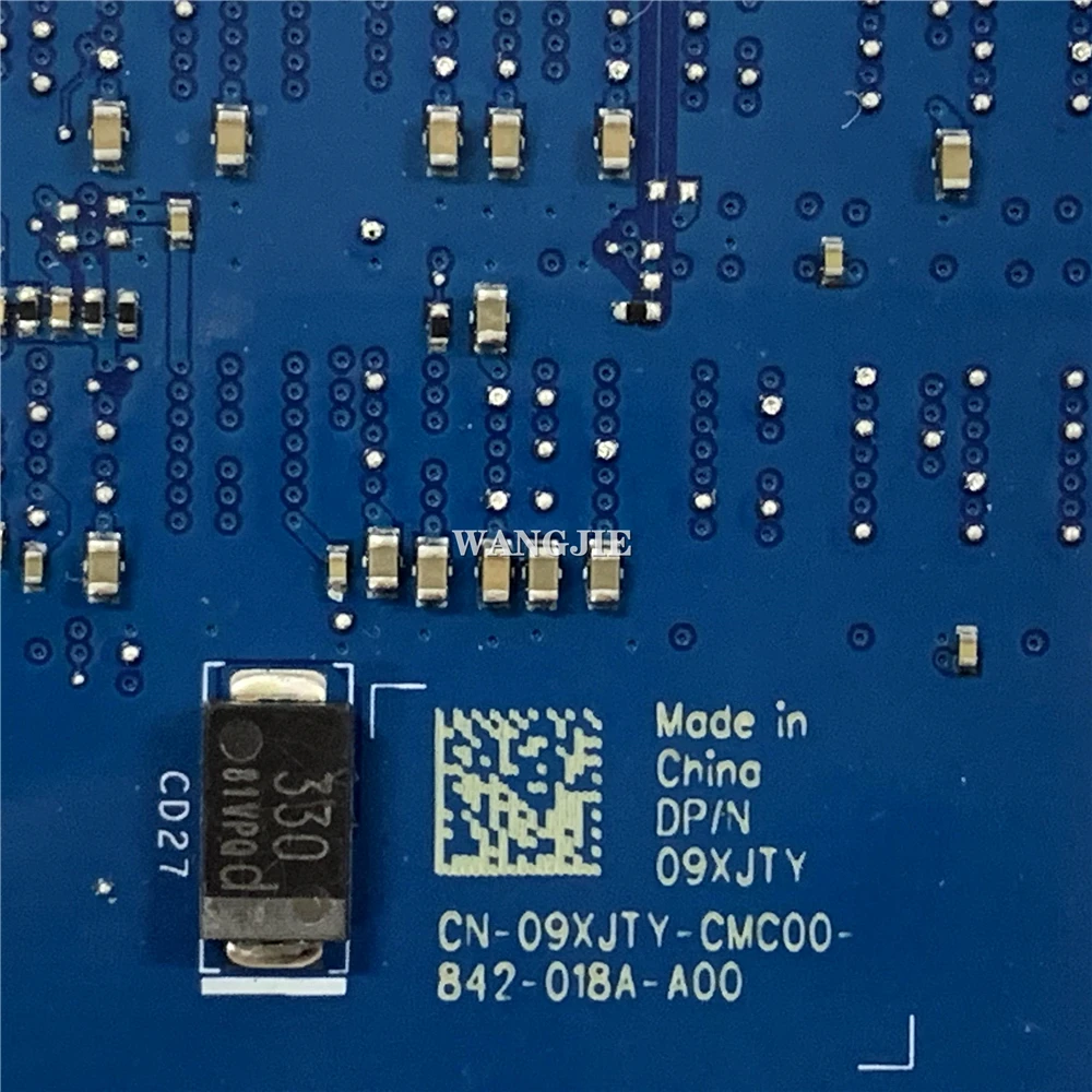 Laptop Motherboard para Dell Inspiron, LA-F115P, Mainboard CN-09XJTY 09, XJTY 9, 5570, 5770, CPU, I5-8250U, SR3LB, 100% de trabalho