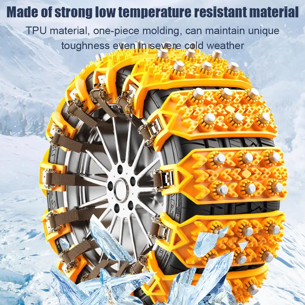 1Pcs Universal Winter Car Tire Snow Chain Antiskid Car Outdoor Snow Tire Emergency Anti-Skid Tyre Chains Auto Accessories