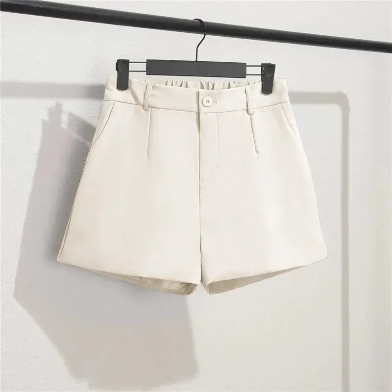 2024 Korean Sweet Fashion Women High waist Basic All-match Loose Shorts Summer Solid Casual Elegant Trendy Office Lady Shorts